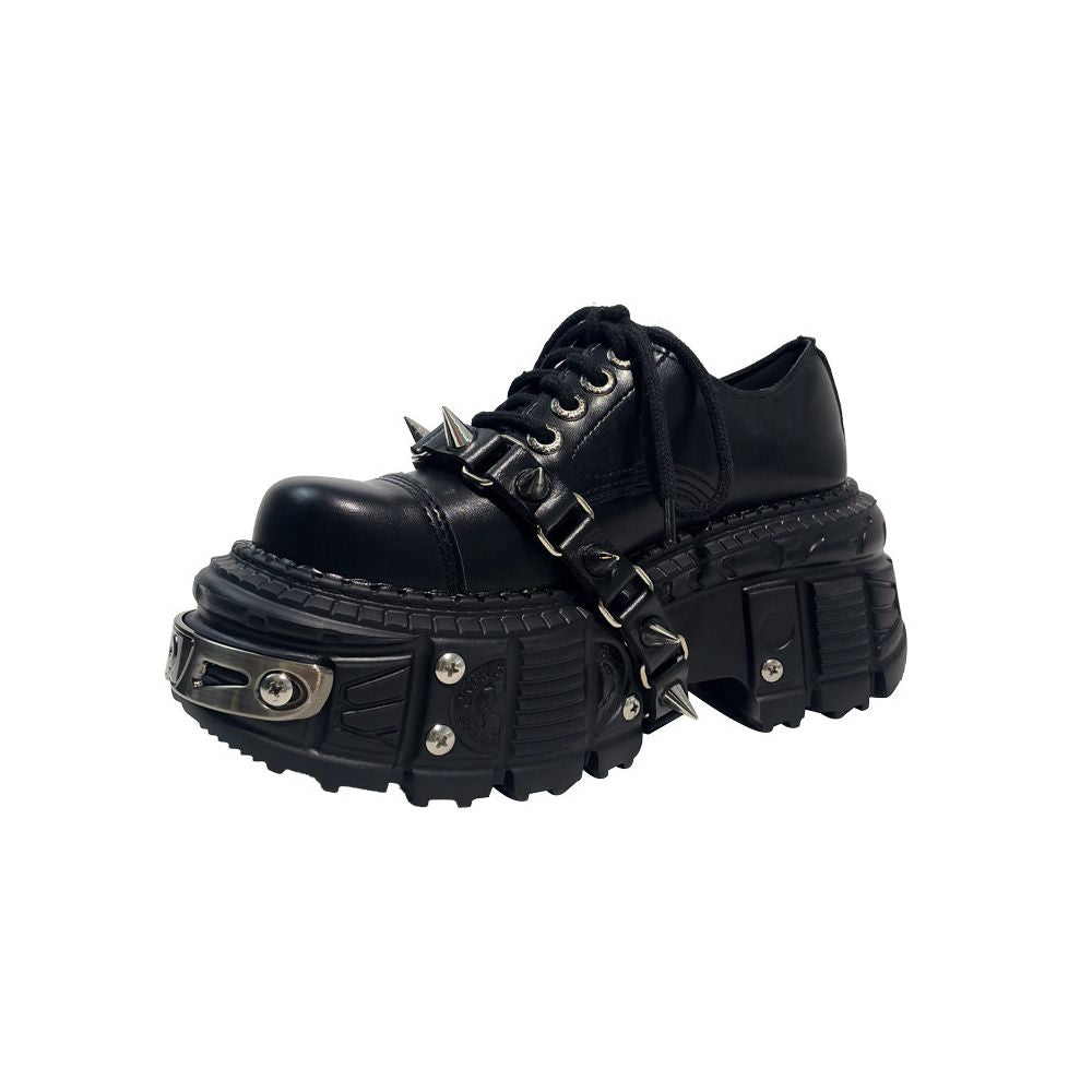 Mibvias original gothic heavy metal subculture sponge cake thick sole small punk style y2k spicy girl single shoe woman image 5
