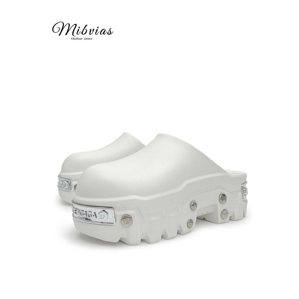 Mib Vias Thick Bottom Baotou Dragging Women s Summer Outerwear Increased Anti slip Punk Style Personalized Cool Dragging Trend Sweet Cool image 0