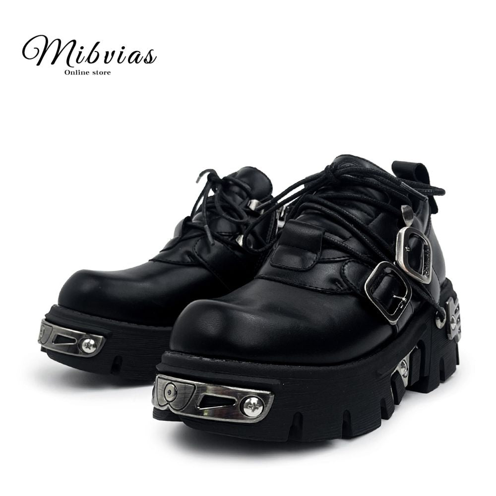 Mib Vias Spanish fashion brand dark punk style heavy metal sponge cake single shoe for men and women shallow mouth low top single shoe image 1
