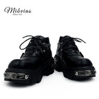 Mib Vias Spanish fashion brand dark punk style heavy metal sponge cake single shoe for men and women shallow mouth low top single shoe image 2