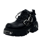 Mib Vias Spanish fashion brand dark punk style heavy metal sponge cake single shoe for men and women shallow mouth low top single shoe image 5