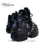 Mib Vias original Gothic sponge cake thick soled high top single shoe for men and women heavy metal willow nail street rock single shoe image 4
