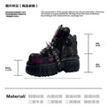 Mib Vias original Gothic sponge cake thick soled high top single shoe for men and women heavy metal willow nail street rock single shoe