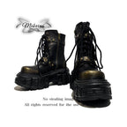 Mibvias Gothic Dark Knight Boots Vintage Spanish Trendy Brand Side Bag Rock Boots Punk Martin Boots image 1