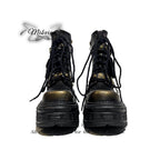 Mibvias Gothic Dark Knight Boots Vintage Spanish Trendy Brand Side Bag Rock Boots Punk Martin Boots image 2