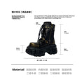 Mibvias Gothic Dark Knight Boots Vintage Spanish Trendy Brand Side Bag Rock Boots Punk Martin Boots