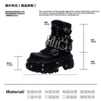Mib Vias original heavy metal dark goth Martin shoes women s rock cool y2k spicy girl dwarf music short boots