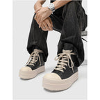 UENOPLANET platform high top sneakers for men and women trendy brand zipper up design motorcycle derby boots couple s Martin boots image 2