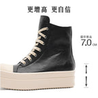 UENOPLANET platform high top sneakers for men and women trendy brand zipper up design motorcycle derby boots couple s Martin boots