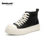 UENOPLANET platform high top sneakers for men and women trendy brand zipper up design motorcycle derby boots couple s Martin boots